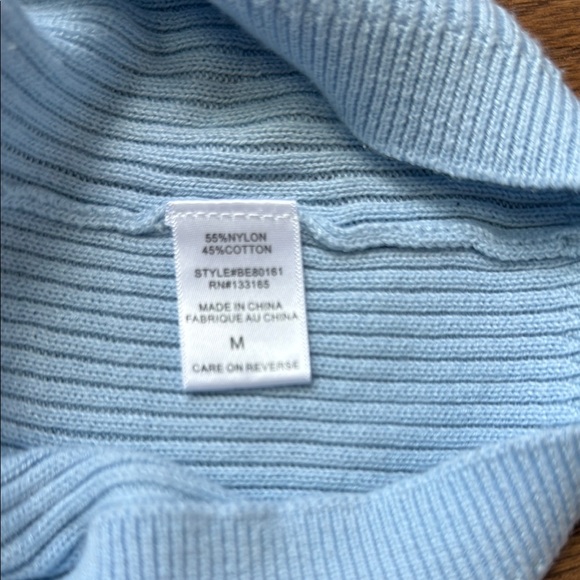 Altar'd State Light Blue Ribbed Tee - Picture 4 of 4